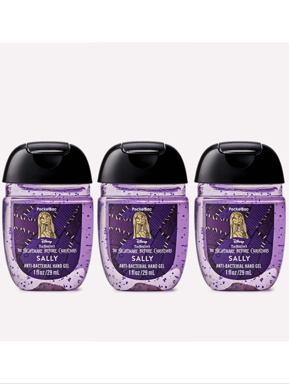 Bath Body Works Sally PocketBac Antibacterial Hand Gel (3-Pack) NEW RARE